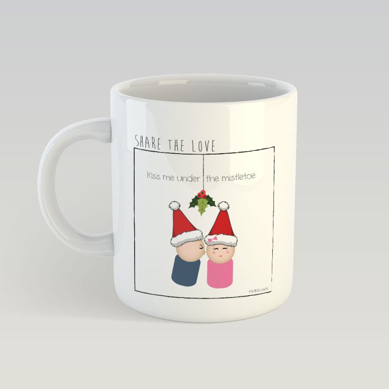 Kiss me under the mistletoe MUG