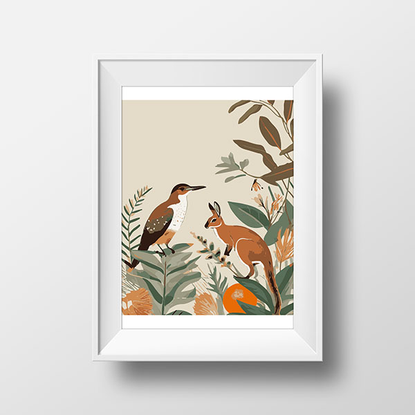 Native Animals Orange | Rimidesigns