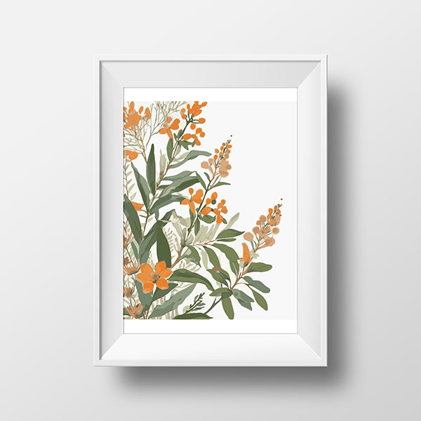 Native Flora Orange | Rimidesigns