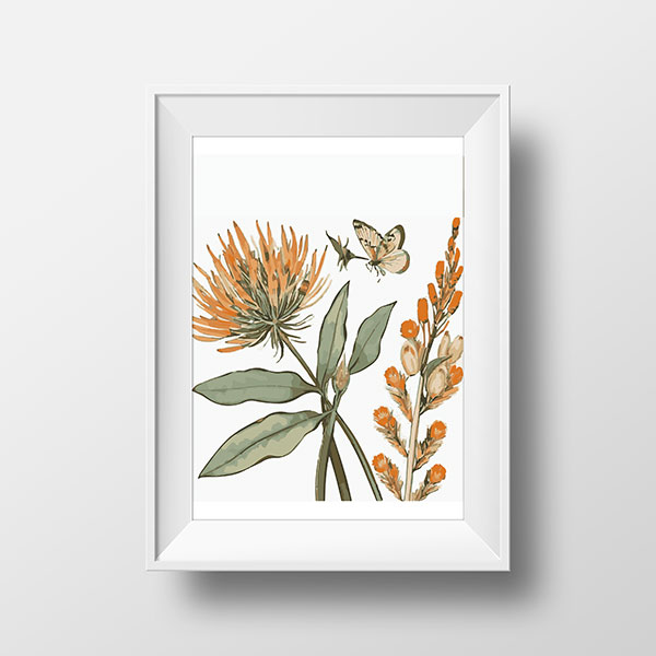 Native Flora Orange | Rimidesigns