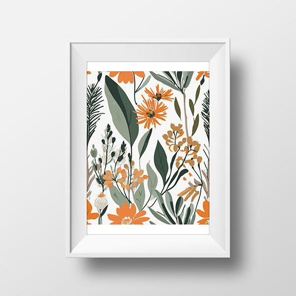 Native Flowers Orange | Rimidesigns