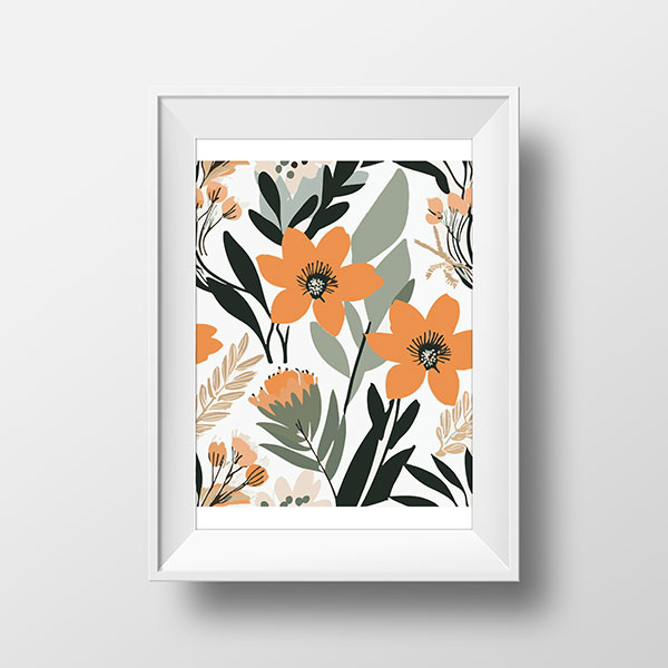 Native Flowers Orange | Rimidesigns