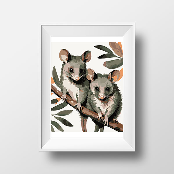 Possums Orange | Rimidesigns