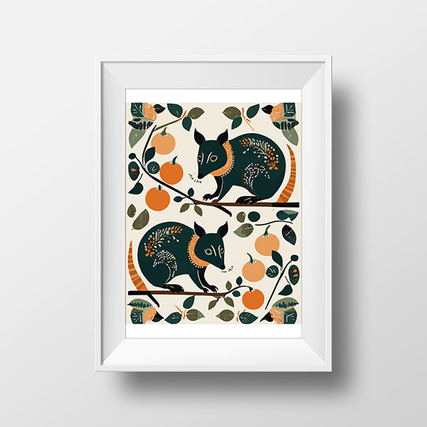 Possums Orange | Rimidesigns