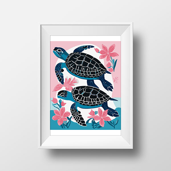 Sea Turtles Blue | Rimidesigns