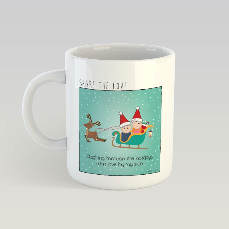 Sleighing through the holidays MUG